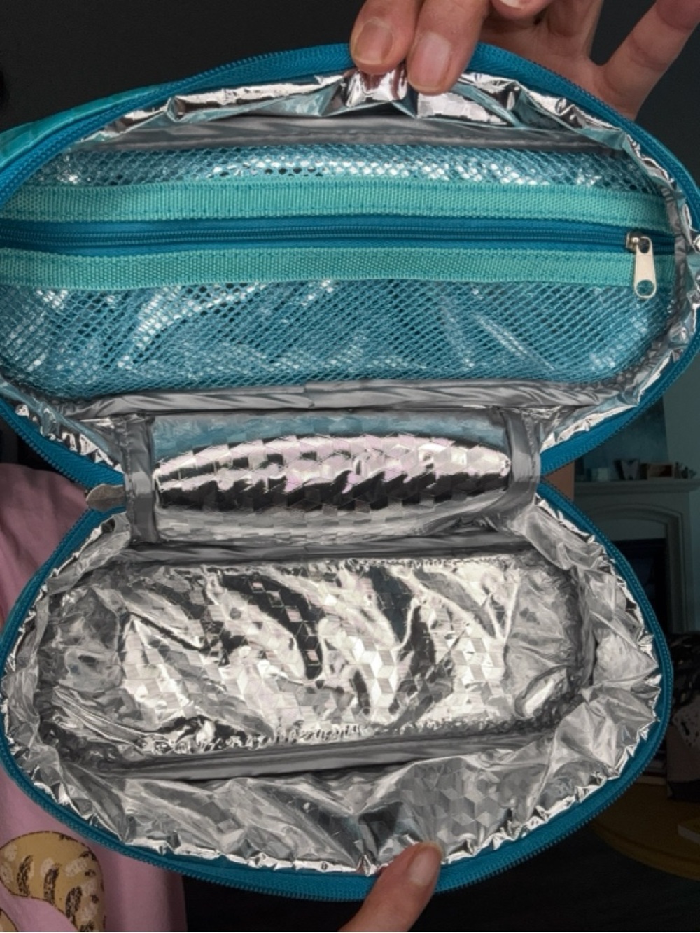 Primeware insulated bag blue teal turquoise crocodile pattern NEW - Picture 6 of 13